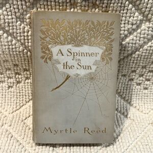 1906 Vintage Grey Book with a Golden Cobweb Design